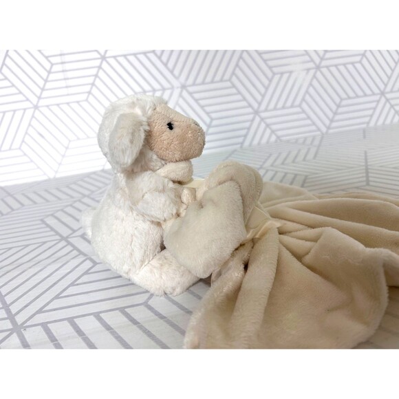 Jellycat Bashful Lamb Lovey Plush Security Blanket Soother Ivory White - Picture 1 of 10